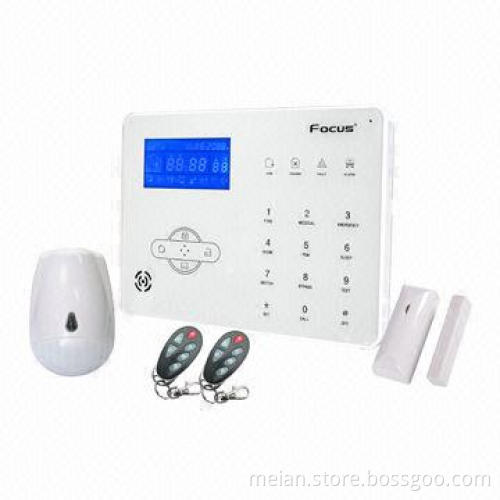 Home Security System, LCD Display, Touch Keypad, 40 Zones, Contact ID